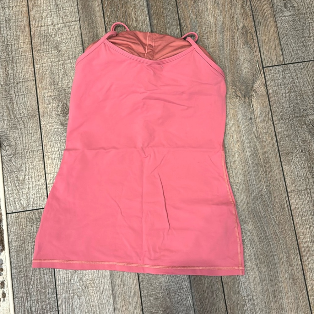 Mauve tank with built in bra
